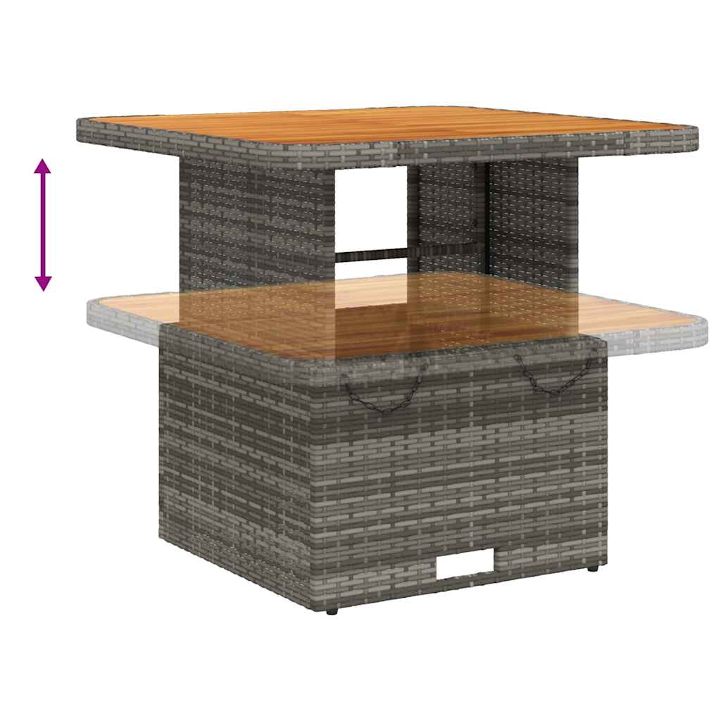 3-Delige Loungeset Met Kussens Poly Rattan 1 Grijs