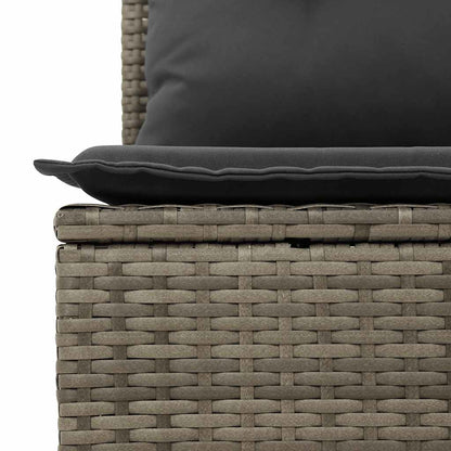 3-Delige Loungeset Met Kussens Poly Rattan 1 Grijs