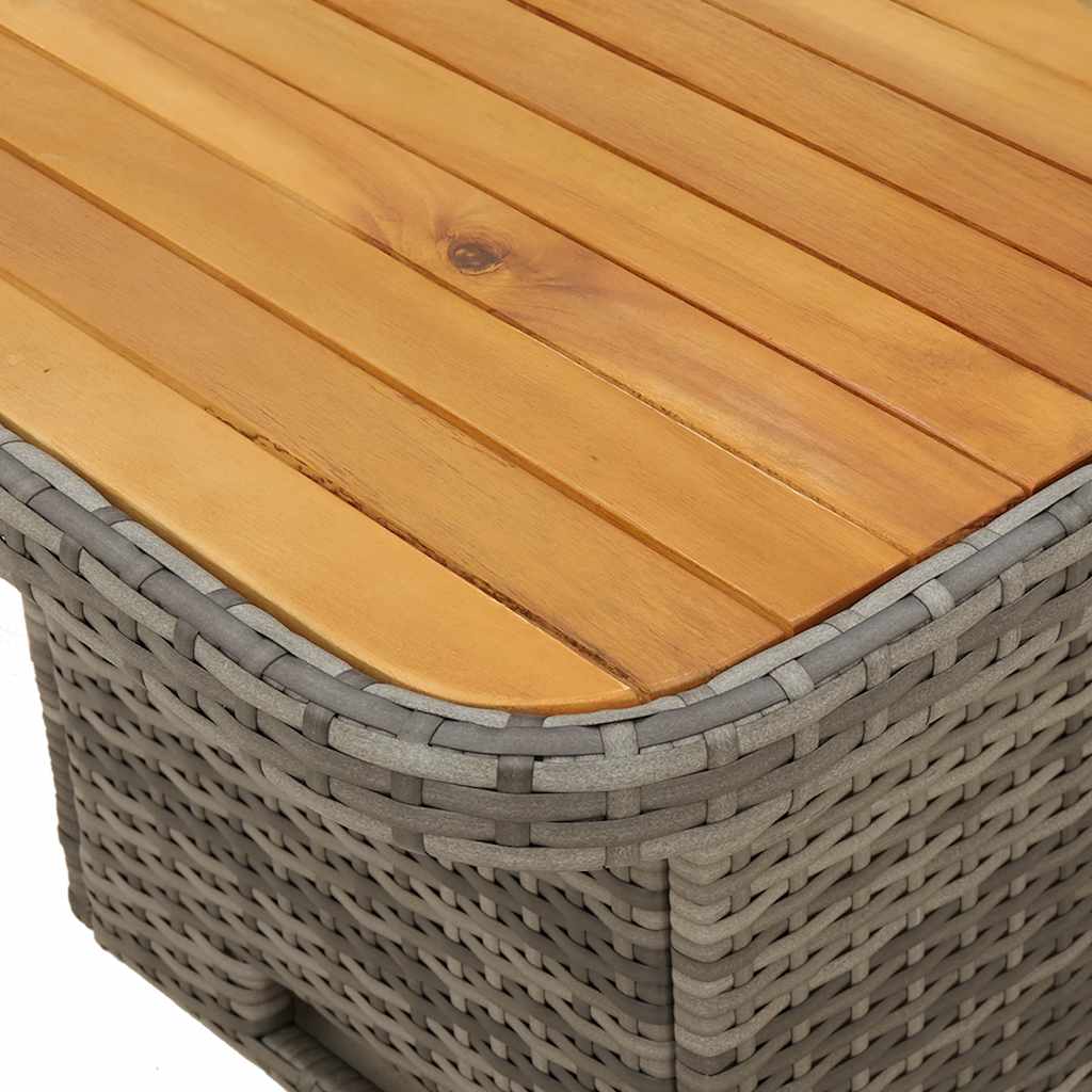 3-Delige Loungeset Met Kussens Poly Rattan 1 Grijs