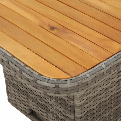 3-Delige Loungeset Met Kussens Poly Rattan 1 Grijs