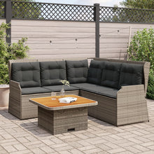 4-Delige Loungeset Met Kussens Poly Rattan 1 Grijs