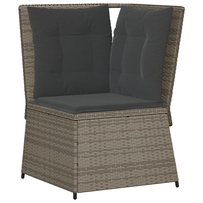 5-Delige Loungeset Met Kussens Poly Rattan 1 Grijs