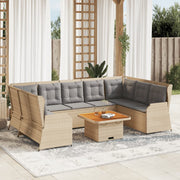 Loungeset 7-delig poly rattan beige