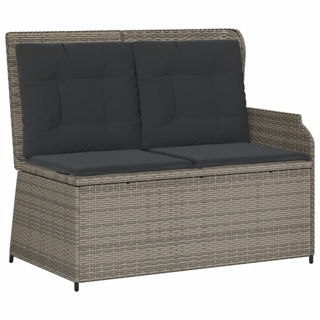 7-Delige Loungeset Met Kussens Poly Rattan 1 Grijs