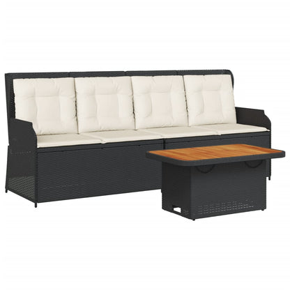 3-Delige Loungeset Met Kussens Poly Rattan
