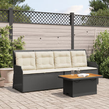 3-Delige Loungeset Met Kussens Poly Rattan