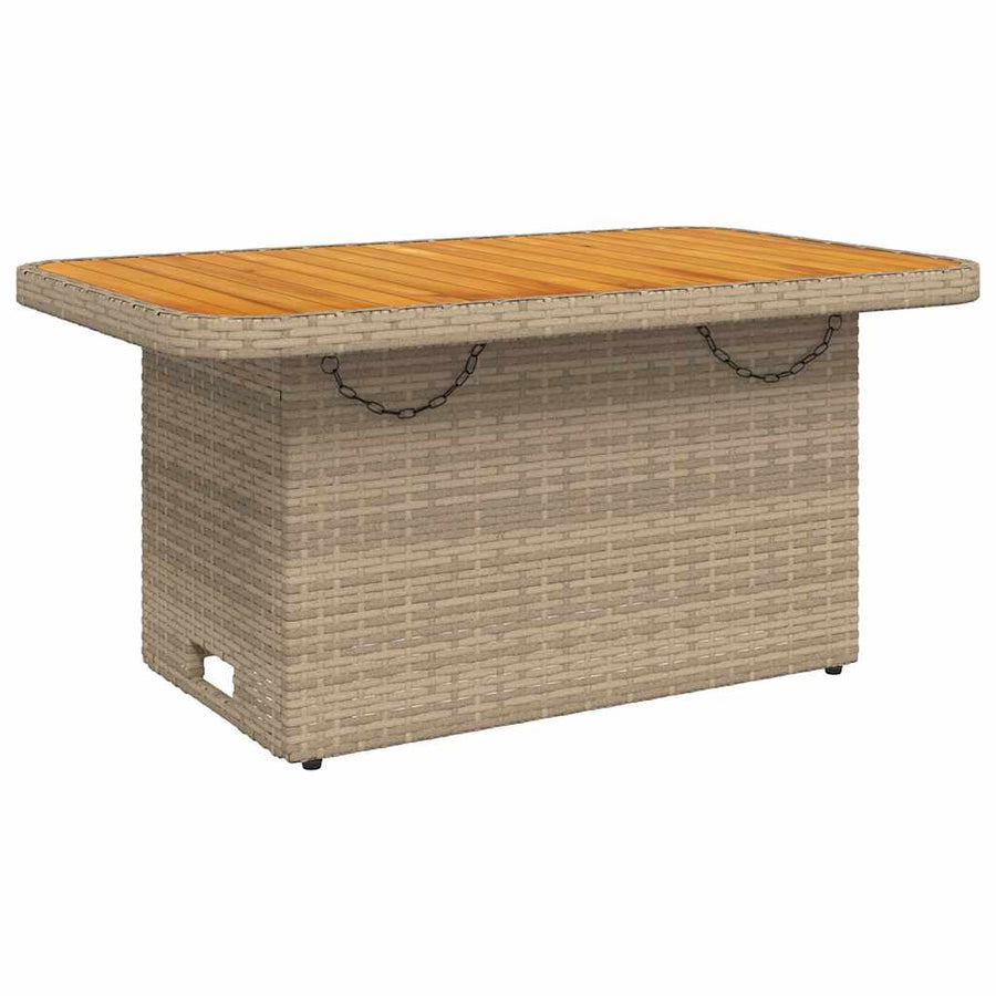 3-Delige Loungeset Met Kussens Poly Rattan Beige en grijs