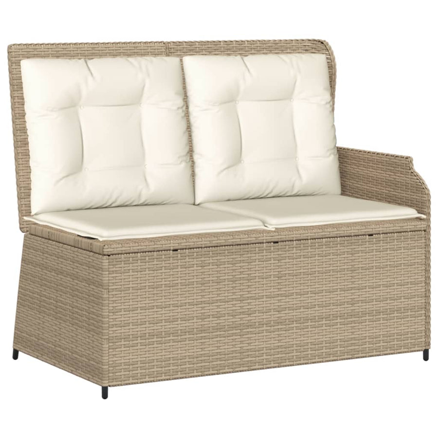 3-Delige Loungeset Met Kussens Poly Rattan beige en crèmekleurig