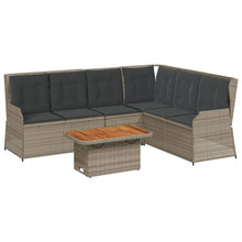 5-Delige Loungeset Met Kussens Poly Rattan