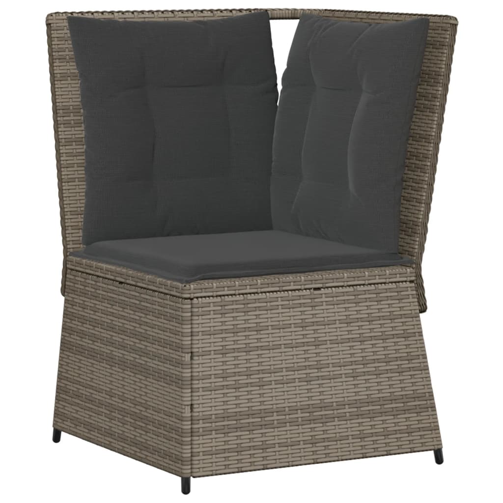 5-Delige Loungeset Met Kussens Poly Rattan