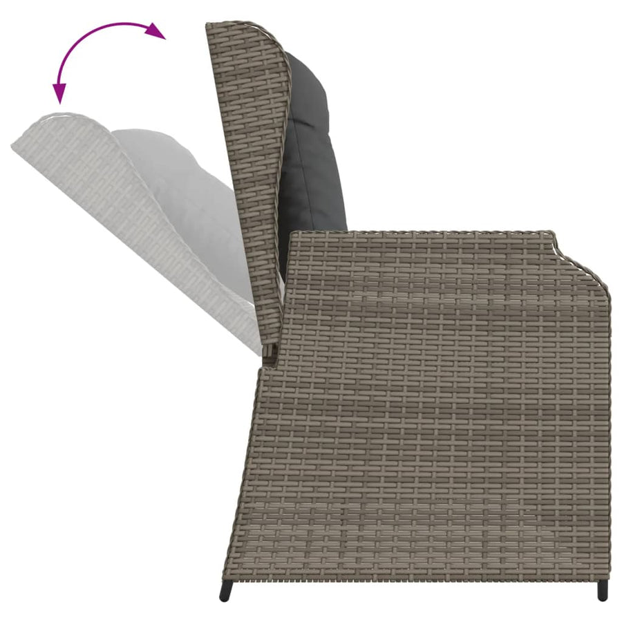 5-Delige Loungeset Met Kussens Poly Rattan