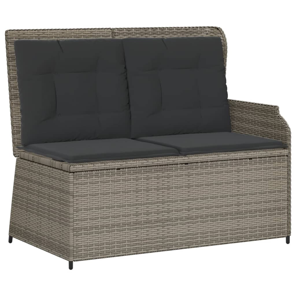3-Delige Loungeset Met Kussens Poly Rattan Grijs