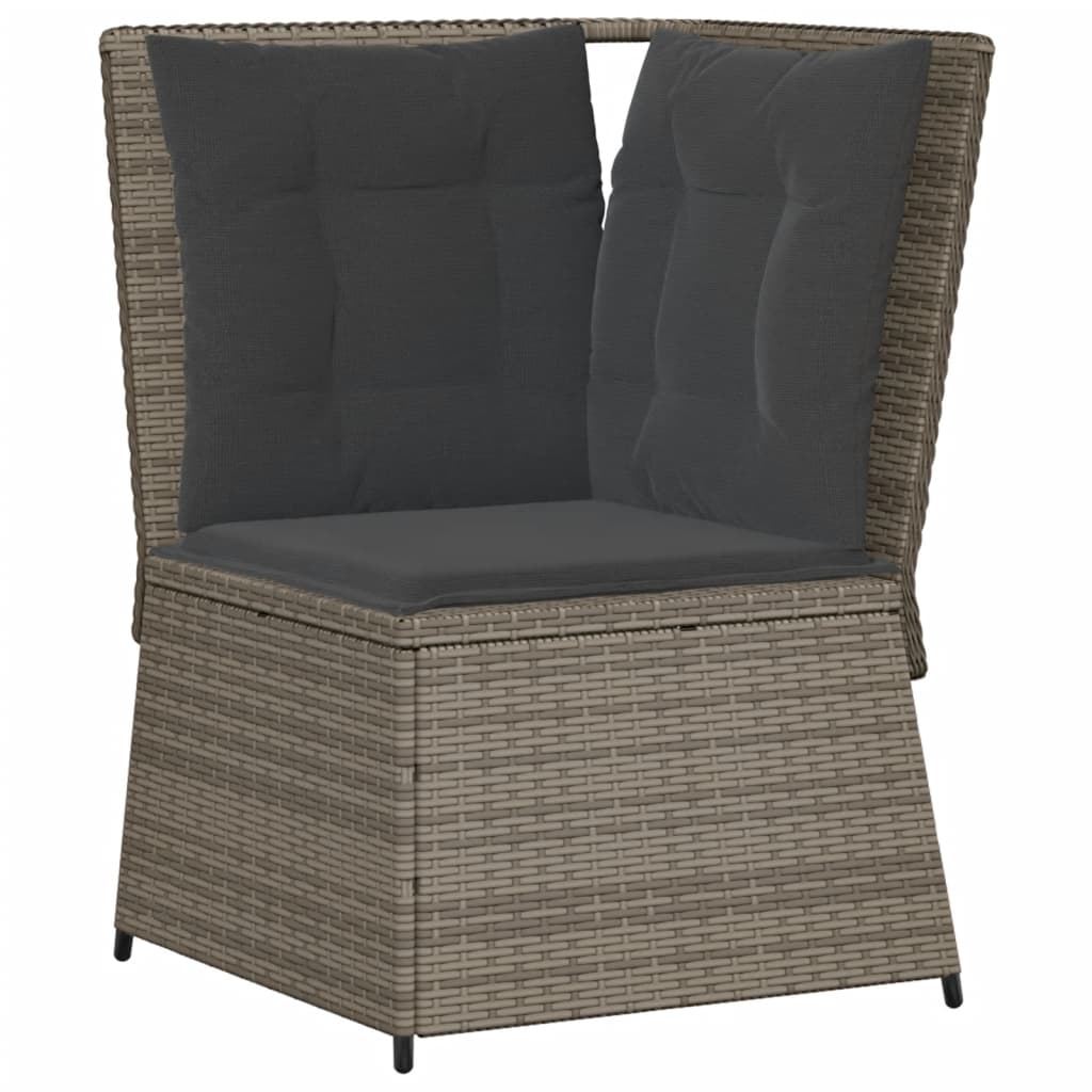 5-Delige Loungeset Met Kussens Poly Rattan
