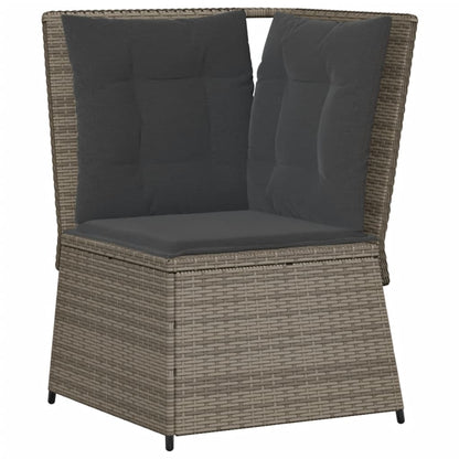 5-Delige Loungeset Met Kussens Poly Rattan