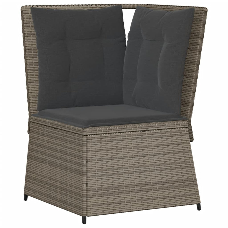 5-Delige Loungeset Met Kussens Poly Rattan