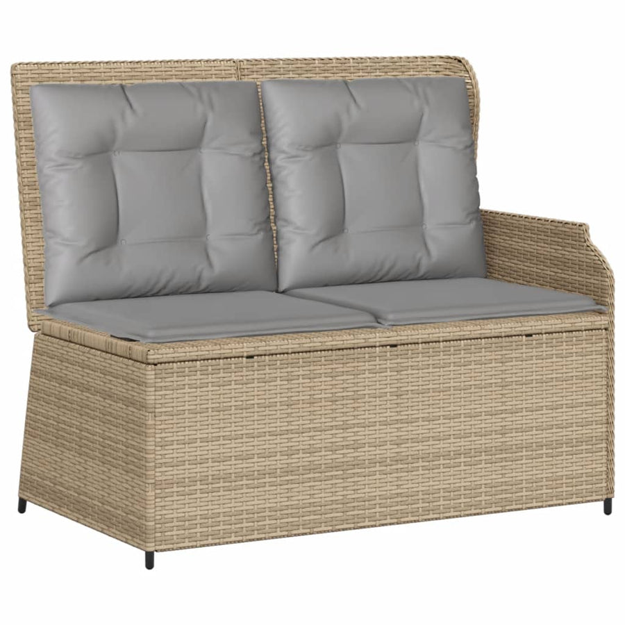 5-Delige Loungeset Met Kussens Poly Rattan Beige en grijs
