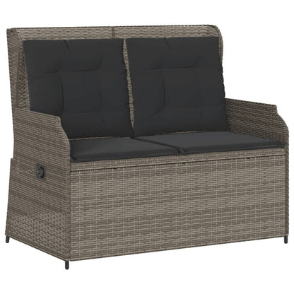 3-Delige Loungeset Met Kussens Poly Rattan 110 x 110 x 40/71 cm Grijs