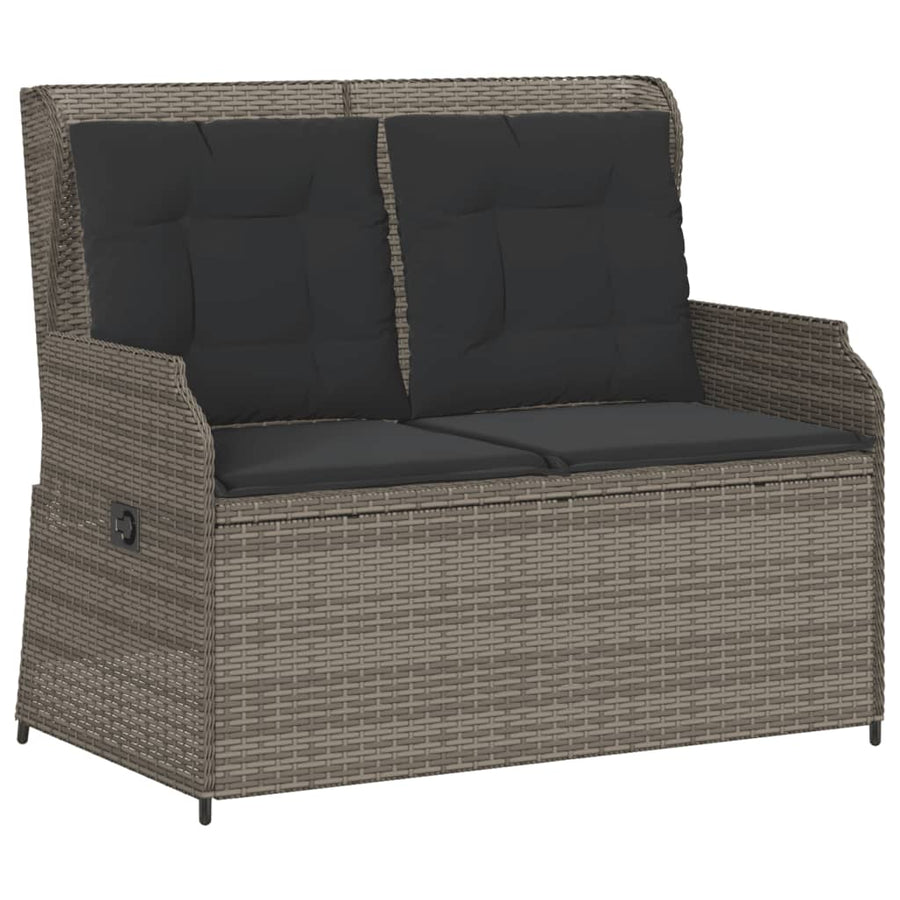 3-Delige Loungeset Met Kussens Poly Rattan 110 x 110 x 40/71 cm Grijs
