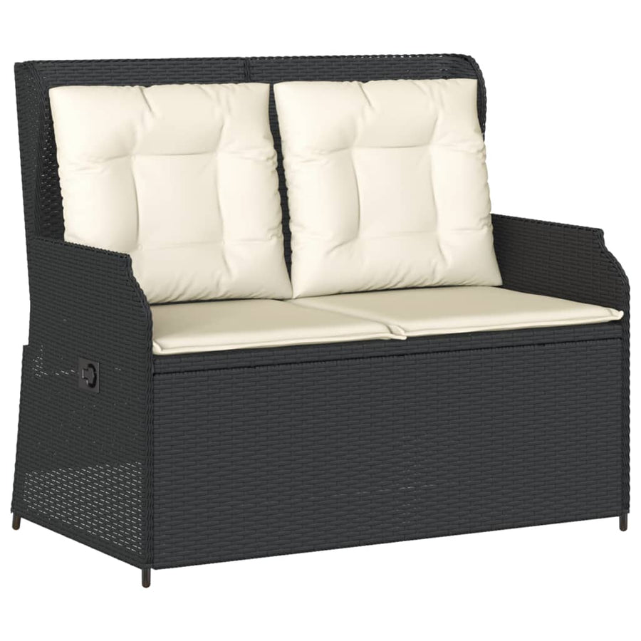 3-Delige Loungeset Met Kussens Poly Rattan 90 x 55 x 40/71 cm Zwart