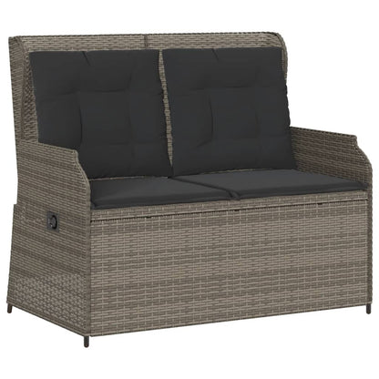 3-Delige Loungeset Met Kussens Poly Rattan 90 x 55 x 40/71 cm Grijs