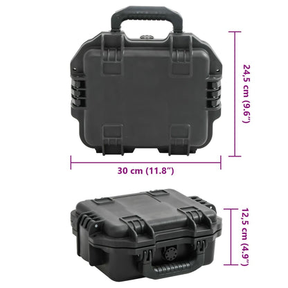 Flightcase draagbaar 30x24,5x12,5 cm PP zwart
