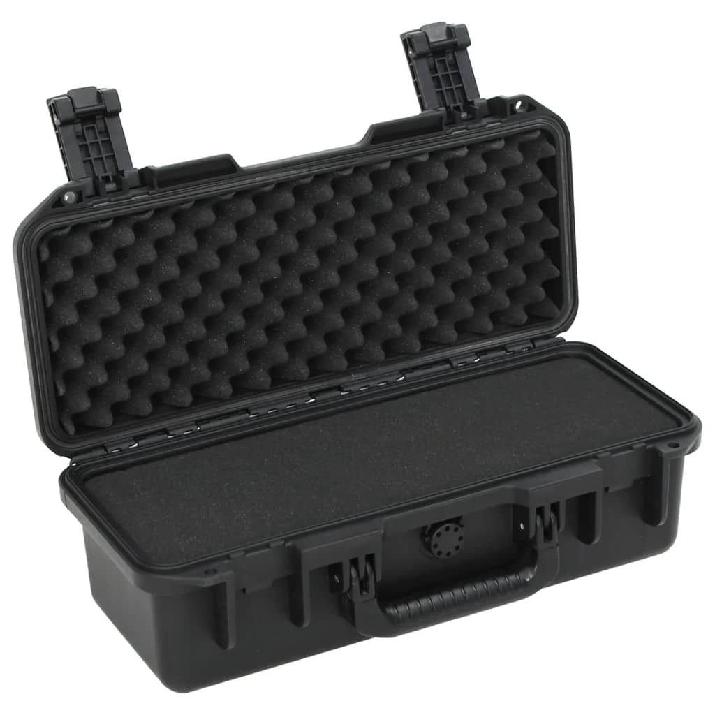 Flightcase draagbaar 46,5x21,5x17,5 cm PP zwart