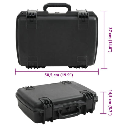 Flightcase draagbaar 50,5x37x14,5 cm PP zwart
