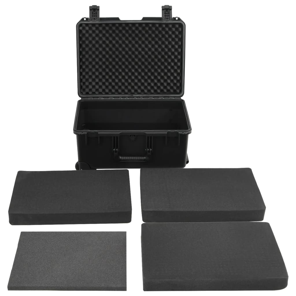 Flightcase draagbaar 54x41,5x29 cm PP zwart