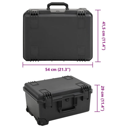 Flightcase draagbaar 54x41,5x29 cm PP zwart