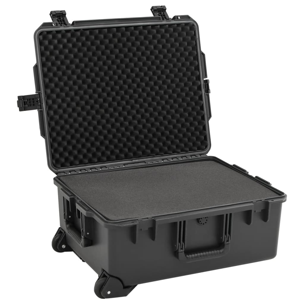 Flightcase draagbaar 62,5x50x28,5 cm PP zwart
