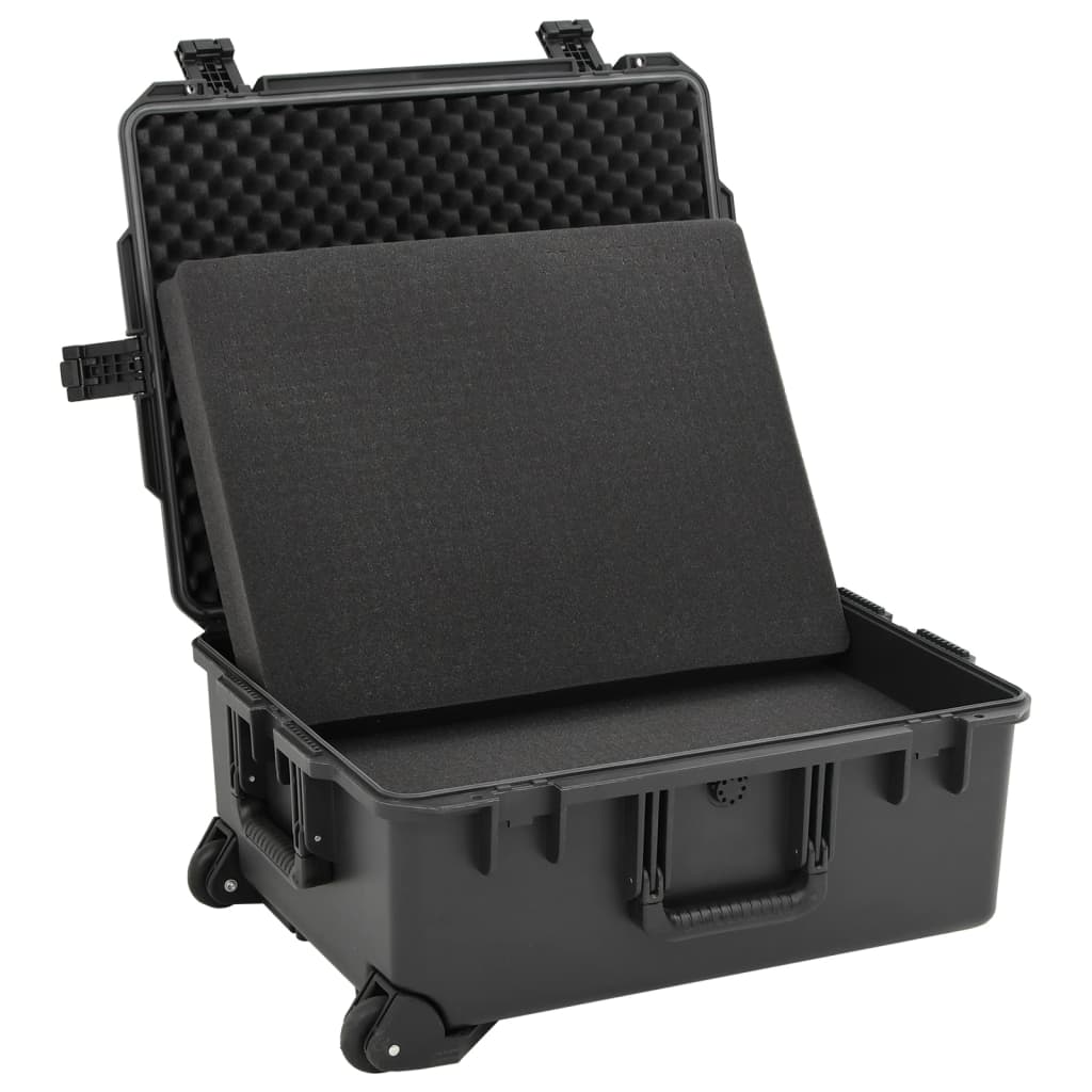 Flightcase draagbaar 62,5x50x28,5 cm PP zwart