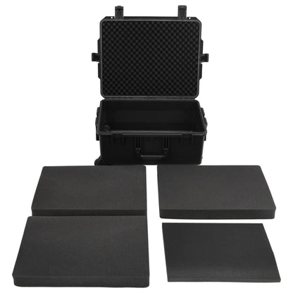 Flightcase draagbaar 62,5x50x28,5 cm PP zwart
