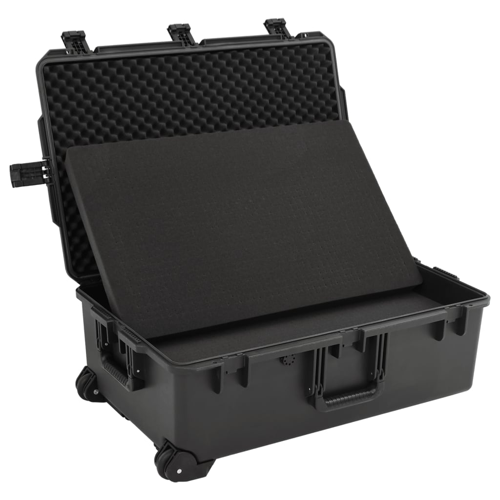Flightcase draagbaar 79,5x51,5x30,5 cm PP zwart