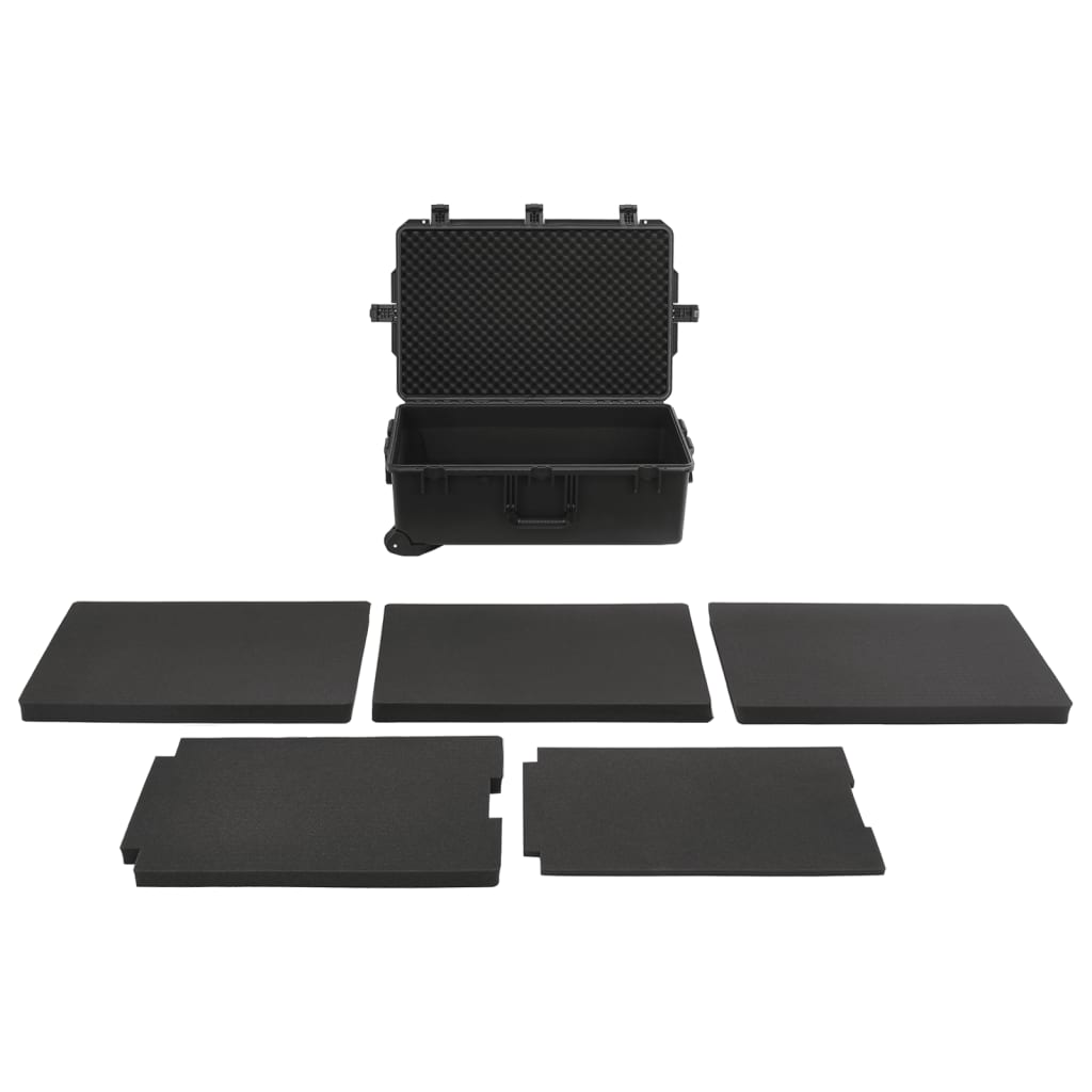 Flightcase draagbaar 79,5x51,5x30,5 cm PP zwart