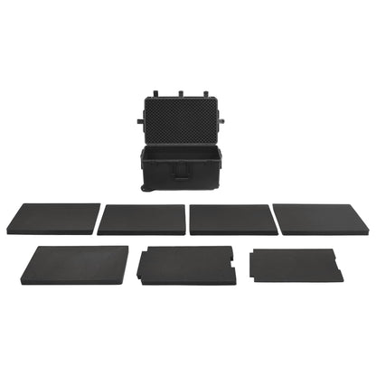 Flightcase draagbaar 79,5x52x39 cm PP zwart