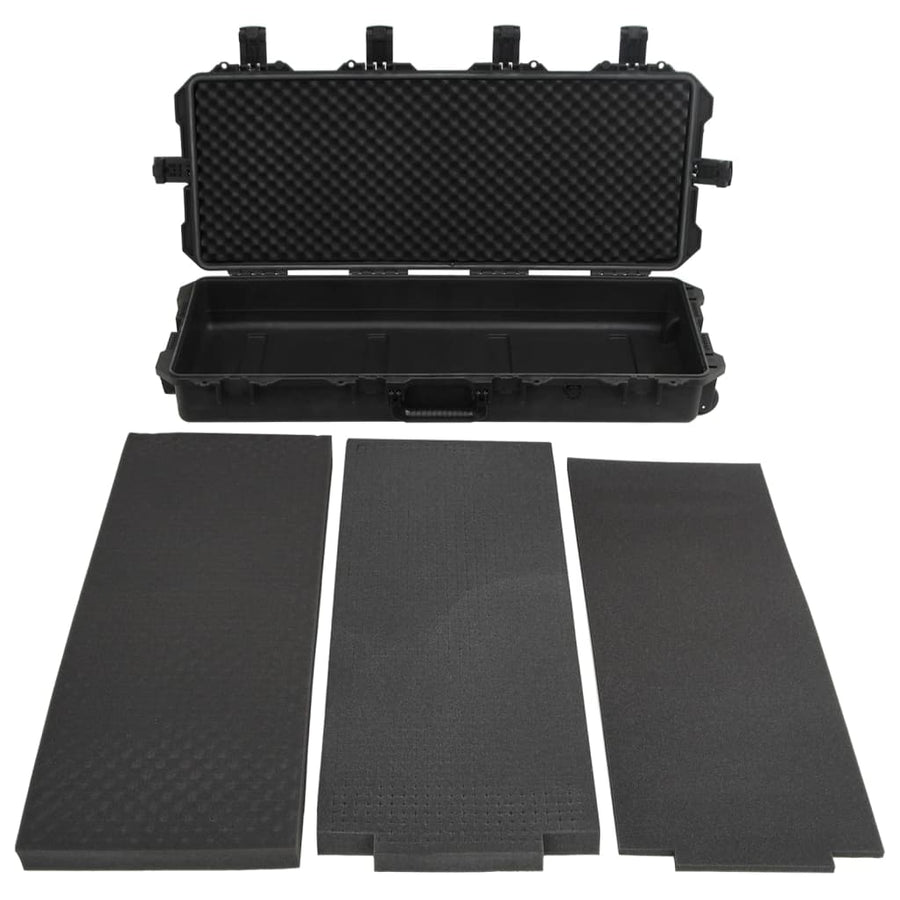 Flightcase draagbaar 100,5x42x17 cm PP zwart