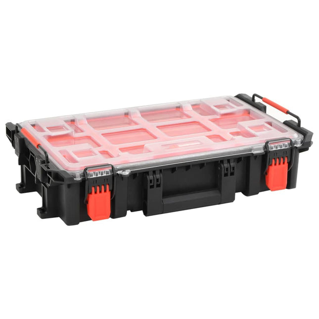 Flightcase draagbaar 55,5x34,5x13,5 cm PP zwart