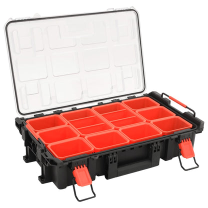 Flightcase draagbaar 55,5x34,5x13,5 cm PP zwart