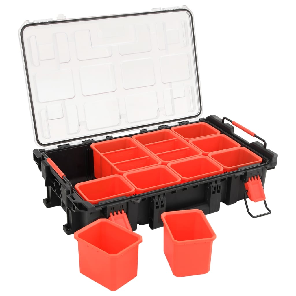 Flightcase draagbaar 55,5x34,5x13,5 cm PP zwart