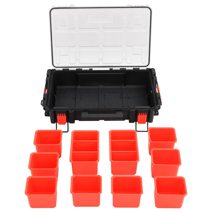 Flightcase draagbaar 55,5x34,5x13,5 cm PP zwart