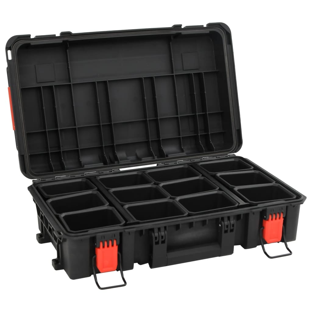 Flightcase draagbaar 56,5x34x16 cm PP zwart