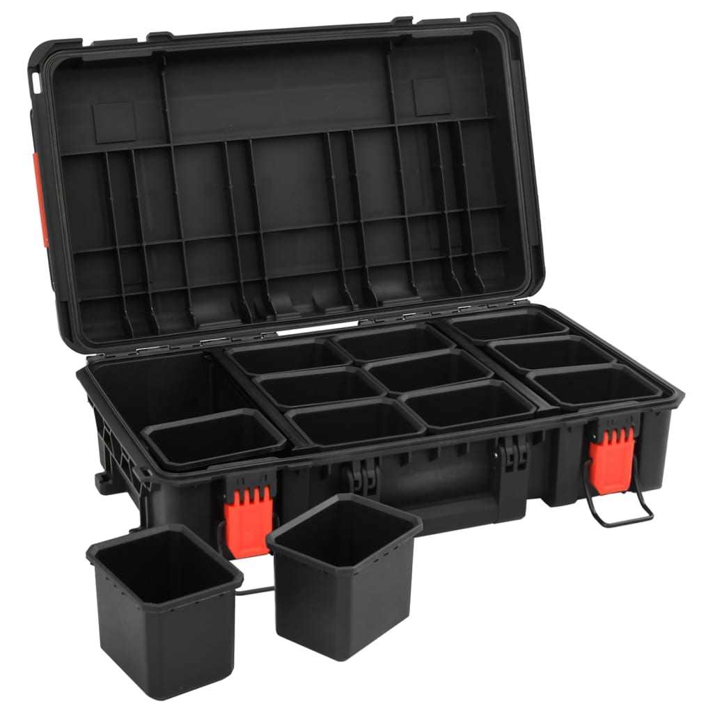 Flightcase draagbaar 56,5x34x16 cm PP zwart