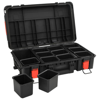Flightcase draagbaar 56,5x34x16 cm PP zwart