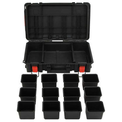 Flightcase draagbaar 56,5x34x16 cm PP zwart