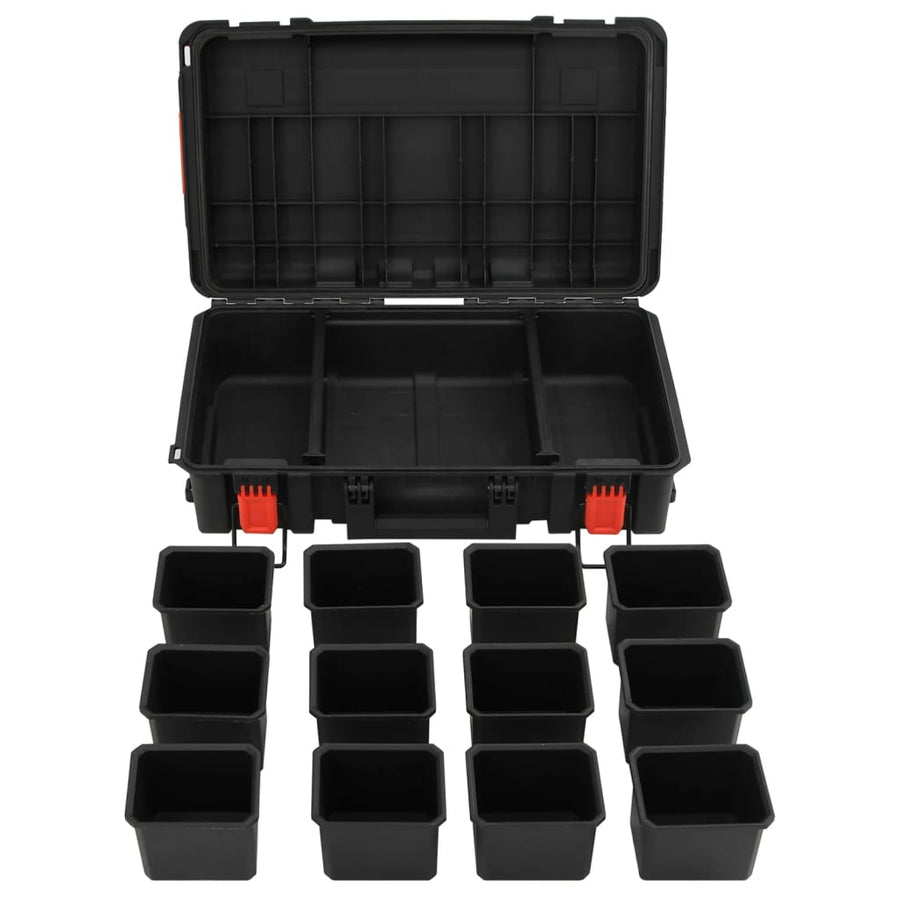Flightcase draagbaar 56,5x34x16 cm PP zwart
