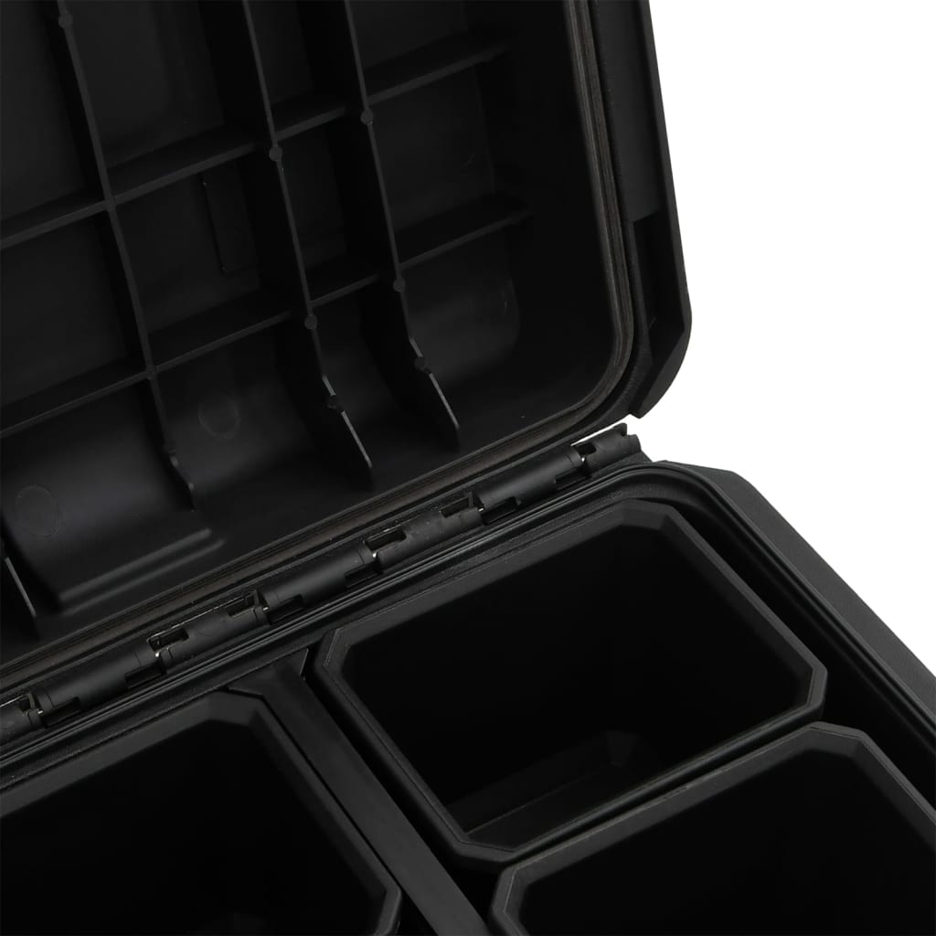 Flightcase draagbaar 56,5x34x16 cm PP zwart