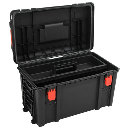 Flightcase draagbaar 57x35x32,5 cm PP zwart