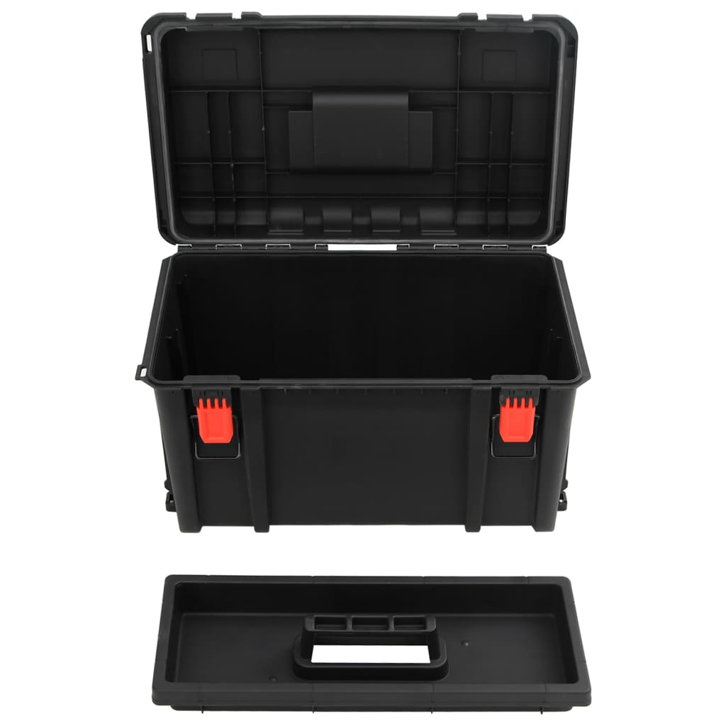 Flightcase draagbaar 57x35x32,5 cm PP zwart