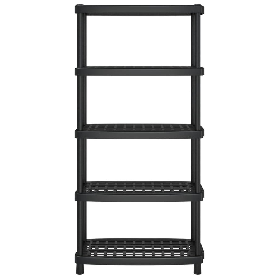 Opbergrek 5-laags 93,5x45,5x194,5 cm polypropeen zwart