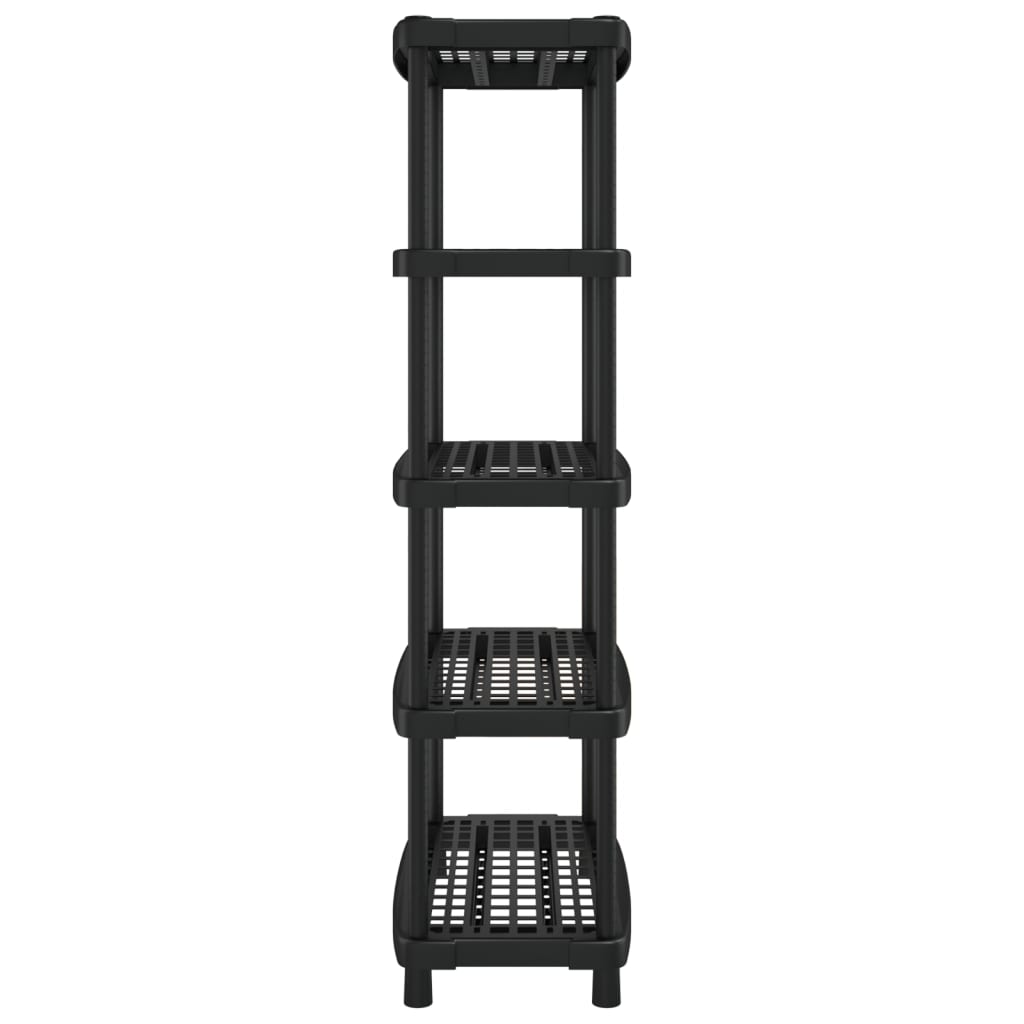 Opbergrek 5-laags 93,5x45,5x194,5 cm polypropeen zwart